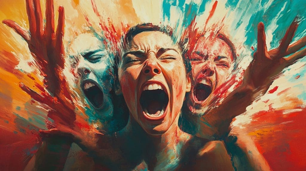 Expressive, vibrant visuals showcasing emotional storytelling through strategic use of colors, highlighting powerful emotional engagement and consumer interactions.